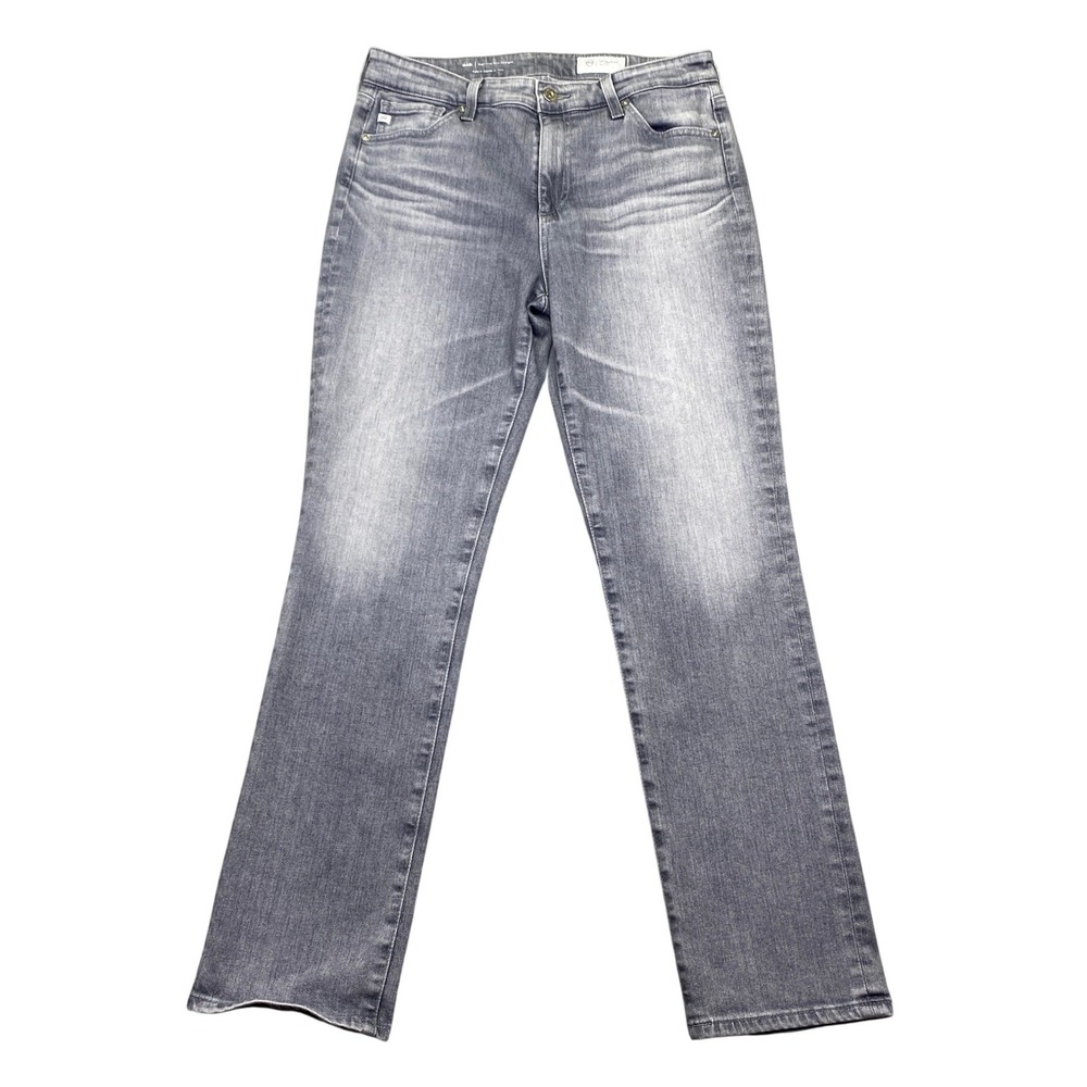 AG Adriano Goldschmied Mari High Rise Slim Straight Grey Jeans 30R Grunge Preppy